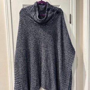 Lane Bryant navy blue sweater poncho (14/20)